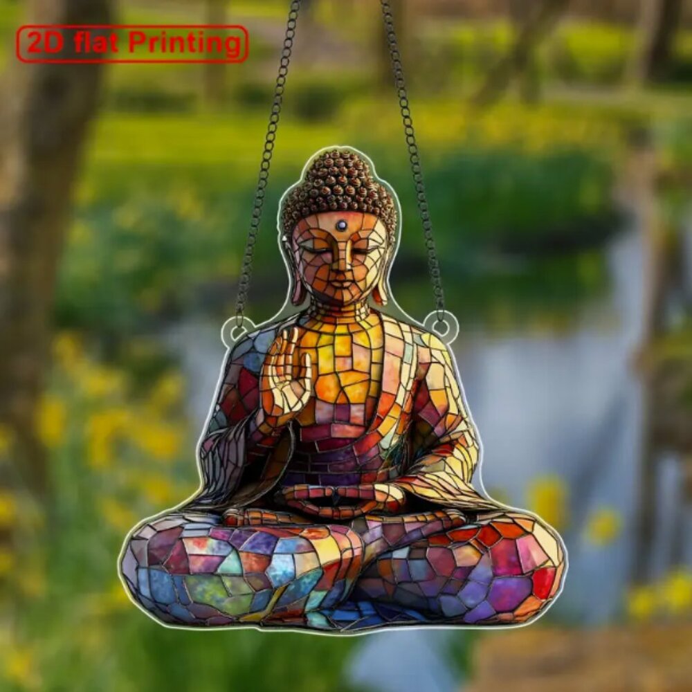 Buddha 2D Suncatcher Acrylic Flat NWT